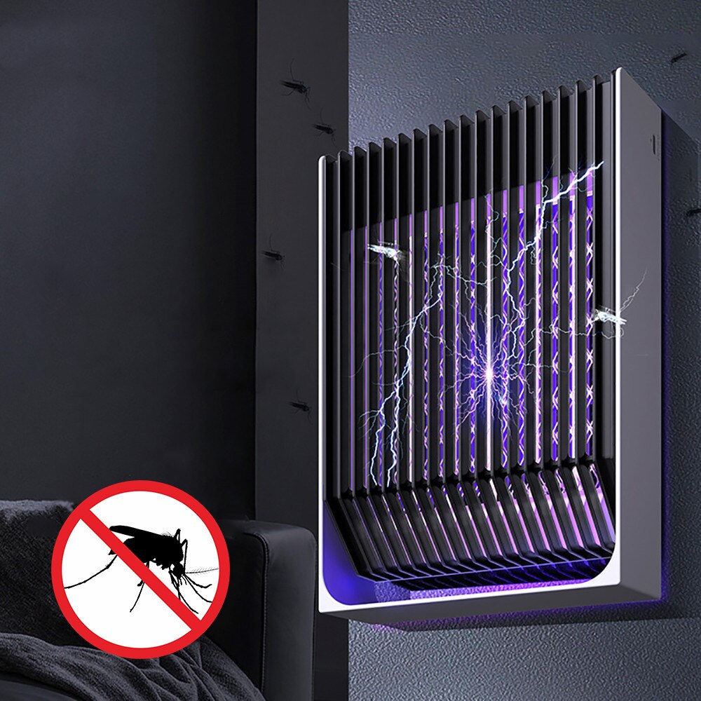 전기 충격 모기 킬러 램프 충전식 USB 벽 마운트 곤충 트랩 전기 실내 버그 재퍼 UV 빛 홈, 사무실